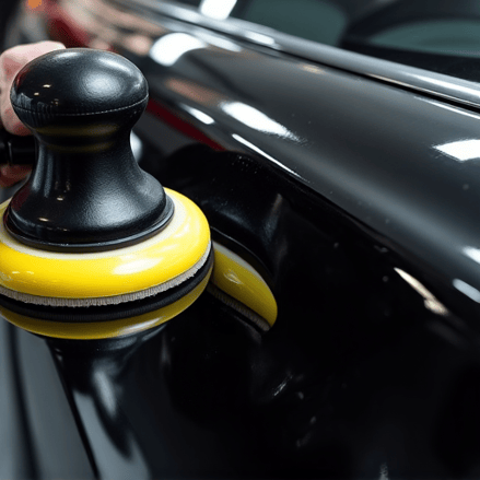 Professional paint correction service on a luxury vehicle in Studio City.