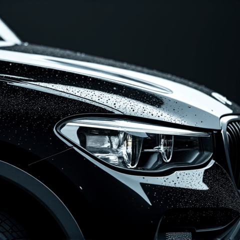 Deep, mirror-like gloss achieved after a professional ceramic coating application on a black SUV. This result showcases the hydrophobic and protective qualities of our ceramic services offered in North Hollywood.