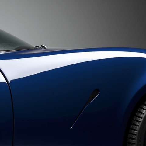 Comparison showing the high-gloss finish of PPF versus factory paint on a vehicle in Glendale. Demonstrating superior clarity and depth.