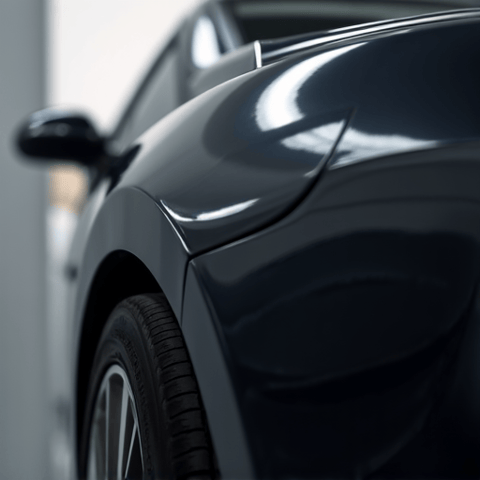 Precision Paint Protection Film application on a Tesla Model Y front bumper in Studio City. The image focuses on the bumper area, demonstrating expert wrapping around complex curves and sensors, ensuring the vehicle maintains its factory look while being shielded from stone chips.