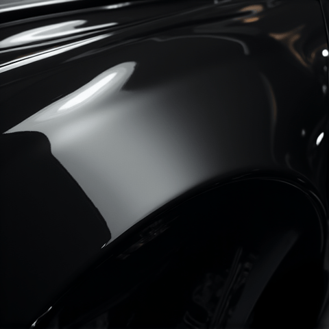 Close-up view of deep scratch repair using advanced paint correction techniques on a vehicle in Studio City. Expert removal of surface imperfections revealing flawless paint finish.