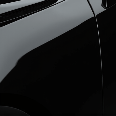 Paint correction detail on a Tesla Model Y in Studio City, ensuring flawless paint before tint application. Perfect paint surface ready for premium protection.