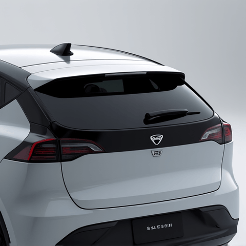 Flawless one-piece rear window ceramic tint installation on a Tesla Model 3 in North Hollywood. This gallery image showcases the precision of XPEL/Rayno film application, highlighting superior clarity and heat rejection capabilities for EV owners.