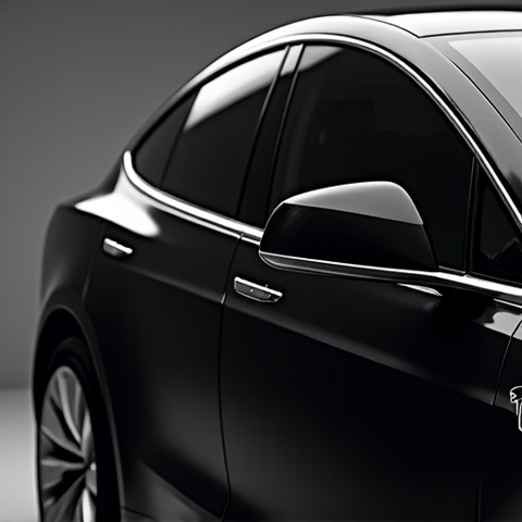 Professional ceramic tint installation on a Tesla Model X, maintaining factory aesthetics while maximizing heat rejection for Studio City drivers.