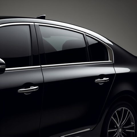 High-gloss XPEL Paint Protection Film installation on the front end of a luxury sedan, demonstrating superior chip resistance. This image highlights our commitment to premium film application, crucial for protecting vehicles in the North Hollywood area.