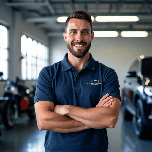 Autograff Mobile Tint specialist performing a precision window tint installation on a luxury vehicle.