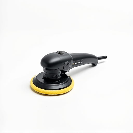 Detailer meticulously using a professional polisher to refine a vehicle