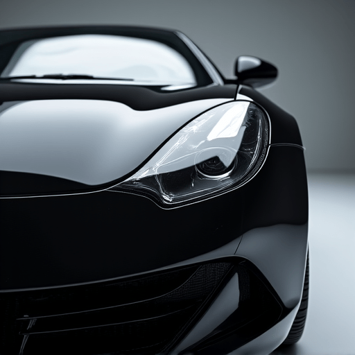 Full coverage paint protection film installation on a modern sports car.