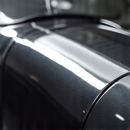 Lifetime Warranty Paint Protection Guarantee. Close-up of perfectly applied paint protection film showing high gloss finish and edge sealing backed by a lifetime warranty.