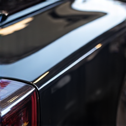 Mobile Paint Protection Film Service Convenience. Professional technician applying PPF to a vehicle parked at a client's office, highlighting mobile service convenience.