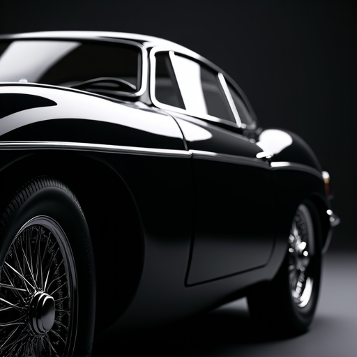 Detailed shot of a classic car receiving premium ceramic coating treatment in Studio City. Focus on paint correction and deep gloss restoration.