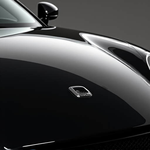 Stunning high-gloss ceramic coating finish on a luxury sedan in Studio City. Professional application showcasing deep reflection and hydrophobic properties on a dark vehicle.